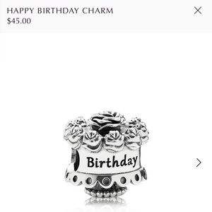 Pandora Charm Happy Birthday Cake
